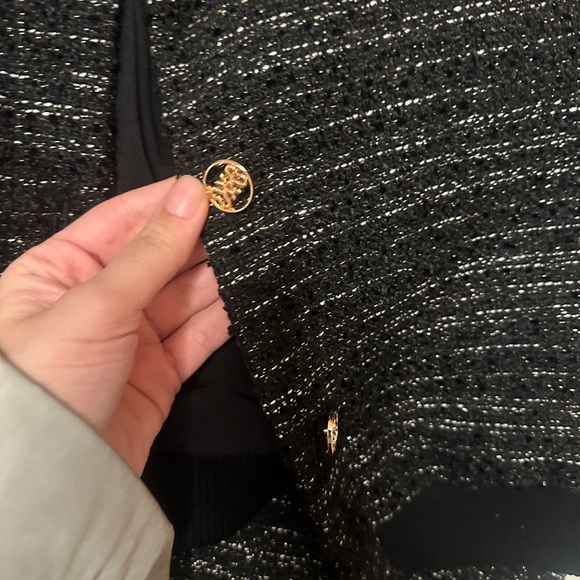 Cropped metallic tweed jacket and mini skirt - Picture 6 of 12